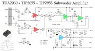 TDA2030 TIP2955 tip3055 subwoofer power amplifier.jpg