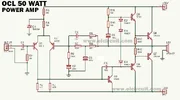 OCL Power Amplifier 50 Watt circuit diagram.webp